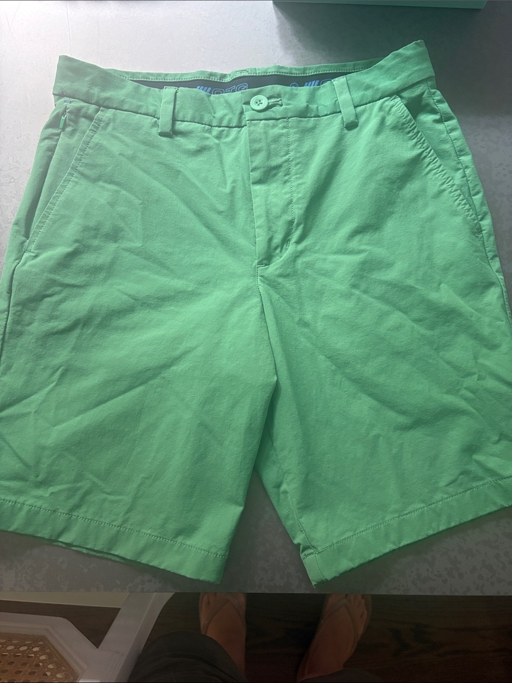 Vineyard Vines Bright Green Flat Front Chino Shorts